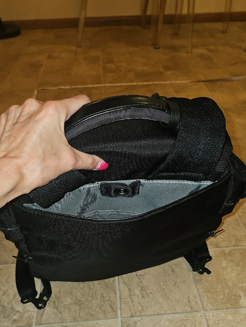 Tumi Black Men's Laptop Briefpack with Top Handle